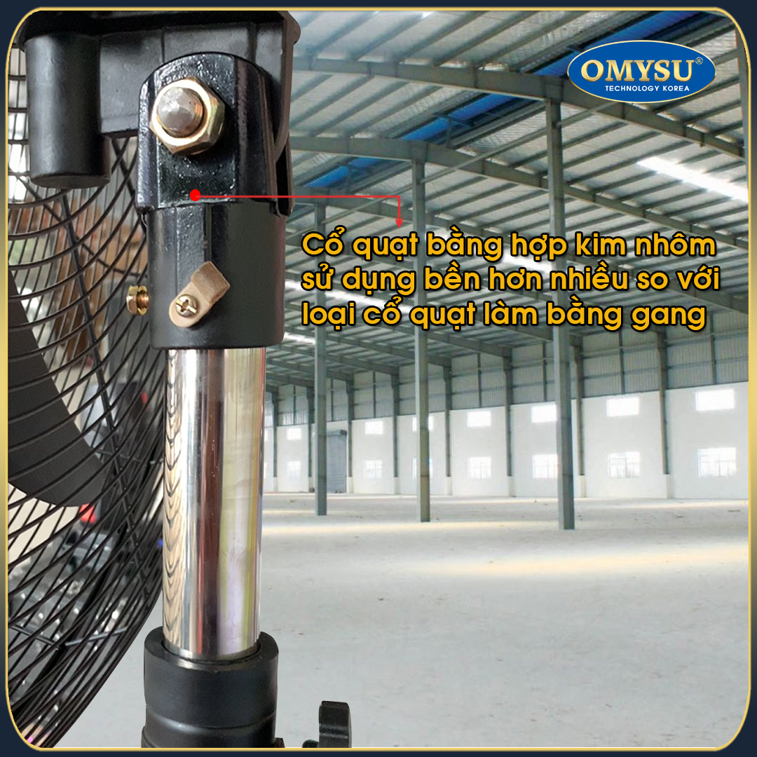 Quạt đứng OMS-650 – cổ quạt hợp kim nhôm bền đẹp