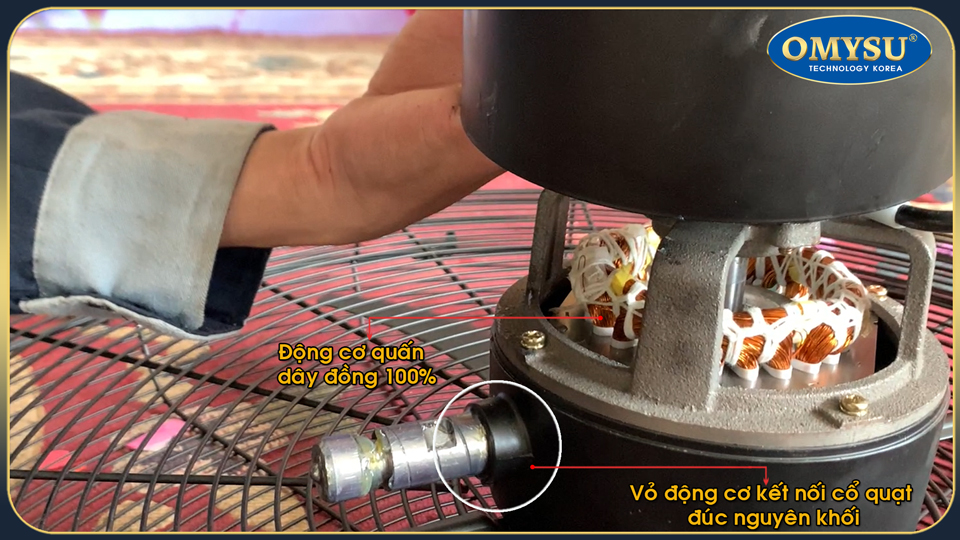 Quạt đứng OMS-650 – động cơ quấn dây đồng 100%
