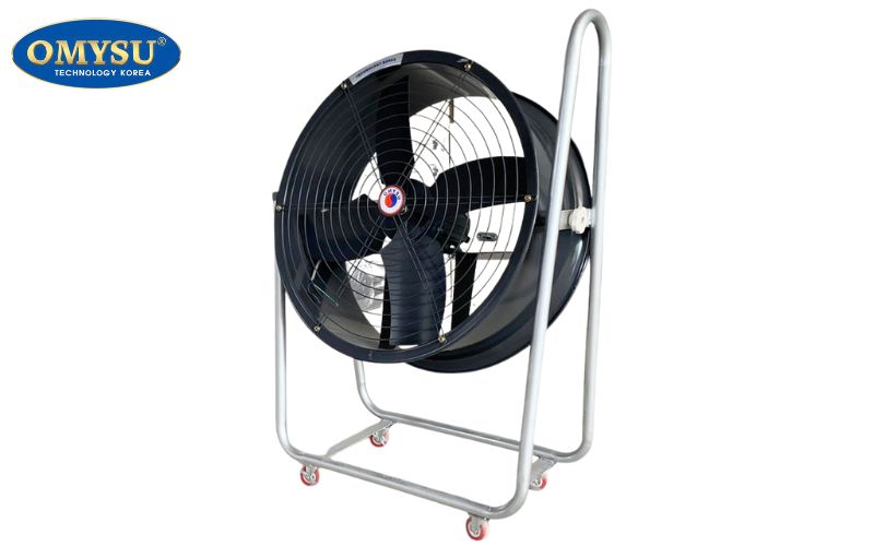 Quạt di động FA-50C-1 – thiết kế bánh xe đẩy và tay cầm