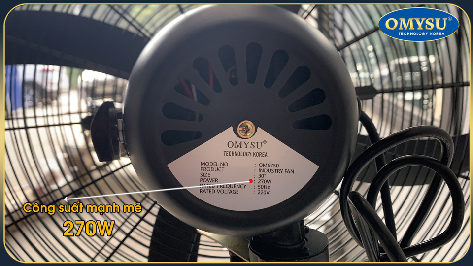 Quạt đứng OMS-750 – công suất mạnh mẽ 270W