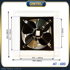Quạt hút âm trần công nghiệp không ống AT-600