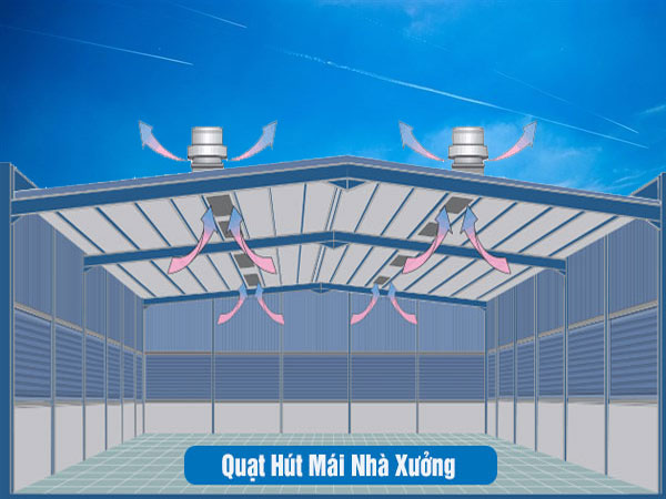 Quạt hút mái DFG-50HM – mô tả hoạt động hút khí qua mái
