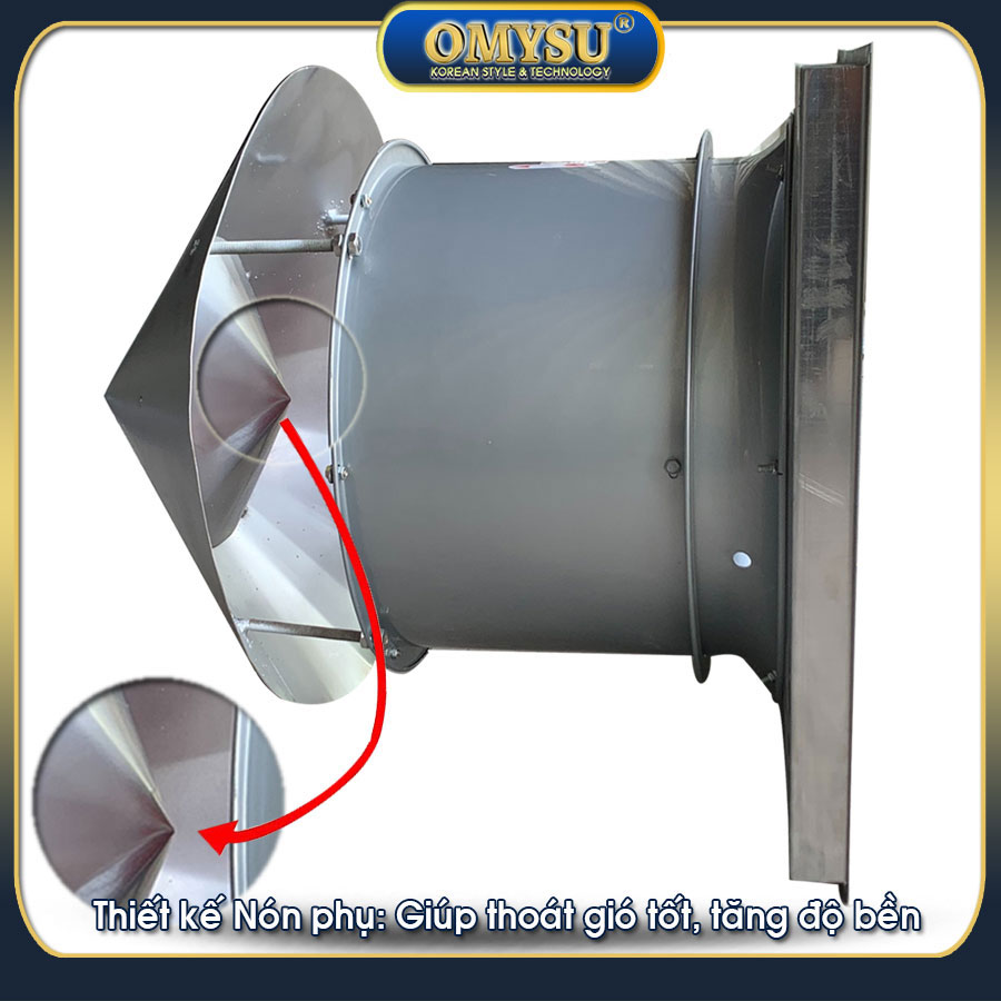 Quạt hút mái DFG-40HM – nón che mưa và nón phụ