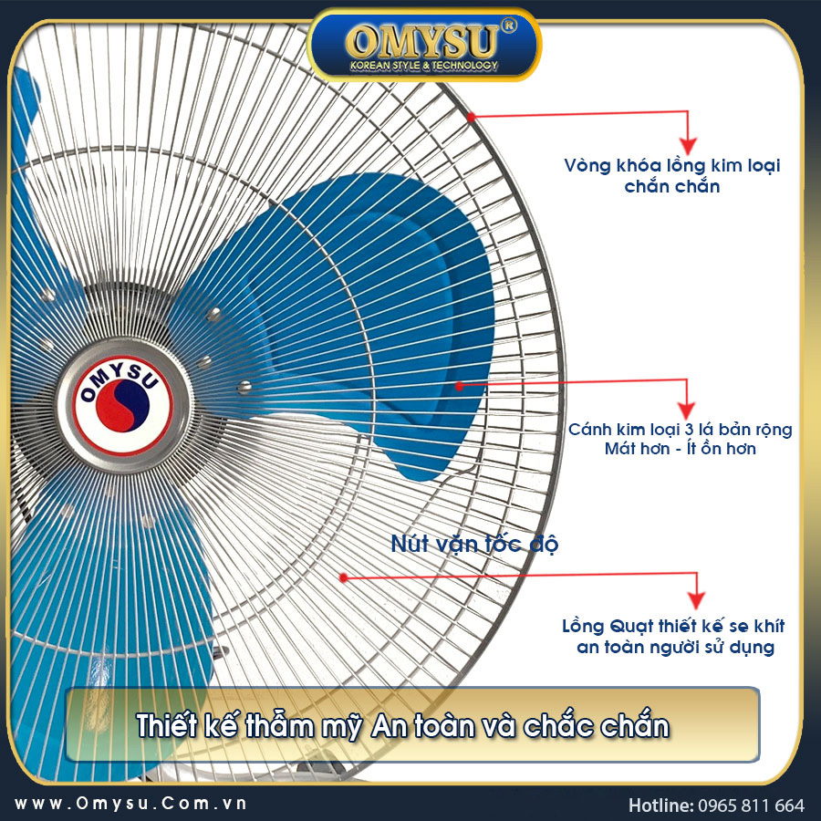 Quạt sàn công nghiệp FY-45 – thiết kế đẹp, lồng se khít