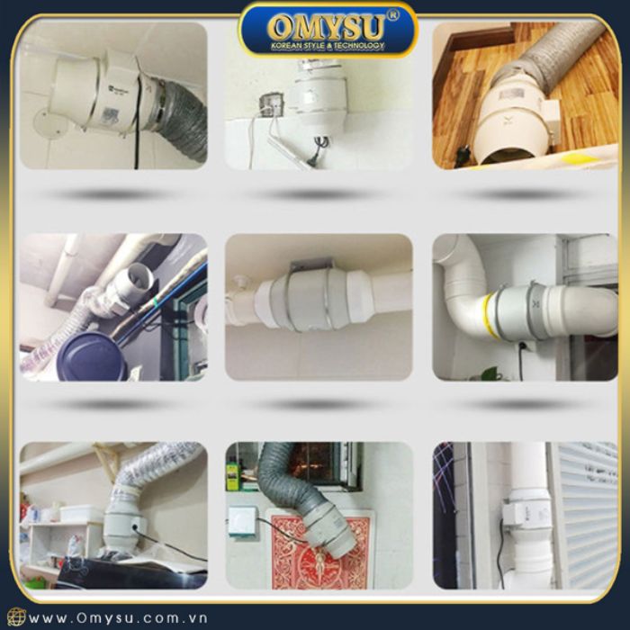 Quạt thông gió nối ống HF-200 – ứng dụng hút khí thải, cấp khí tươi