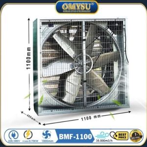 Quạt thông gió vuông 1100 x 1100 BMF-1100 khung tole kẽm