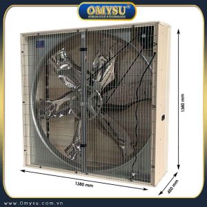 Quạt thông gió vuông trục đẩy hiệu suất cao BMF-1380